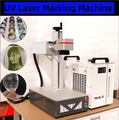 Πολυλειτουργικός UV Laser Marker Wtih Water Chiller για γυάλινο ξύλο ακρυλικό δέρμα